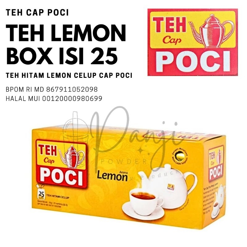 TEH CAP POCI BOX ISI 25 RASA LEMON TEH POCI LEMON ISI 25 KEMASAN BOX TEH CAP POCI LEMON CELUP TEH CELUP CAP POCI LEMON TEH POCI CELUP LEMON