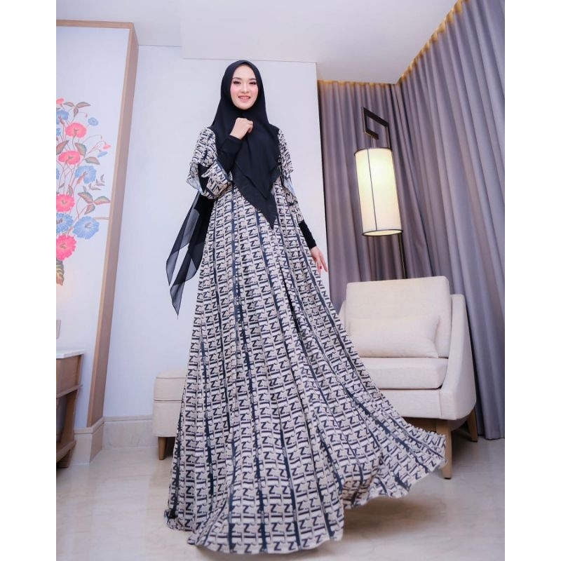 [JOZA CLOTHING] GAMIS SYARI TERBARU / DRESS SET PRINTING " MAIRA SET " BY JOZA CLOTHING