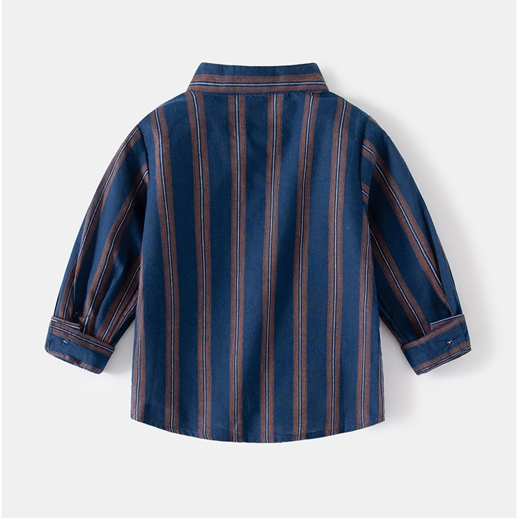 HNK Baju Kemeja Anak Print Salur | Kemeja Stripe Anak Laki laki | PINSTRIPE SHIRT