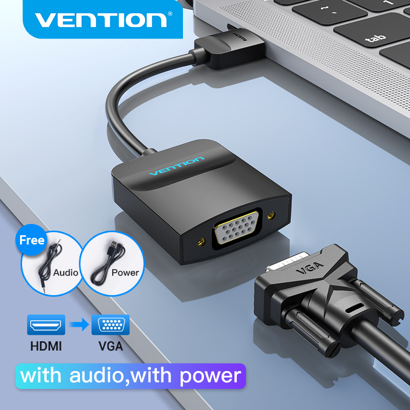 Vention Converter HDMI To VGA With Audio Power Adapter Konverter Konektor