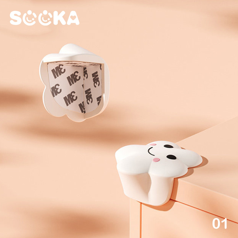 SOOKA Cloud Bumper Corner - Silikon bumper pengaman sudut meja, dan tepi sudut kaca berbentuk awan yang  lucu untuk melindungi ibu &amp; anak SK-EBA1135
