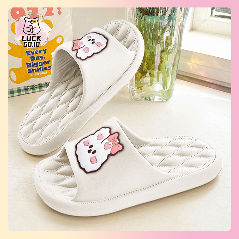 Sandal wanita karet jelly terbaru murah  Sandal slop wanita kekinian import  Sandal Rumah wanita Elastic Empuk EVA Slip On