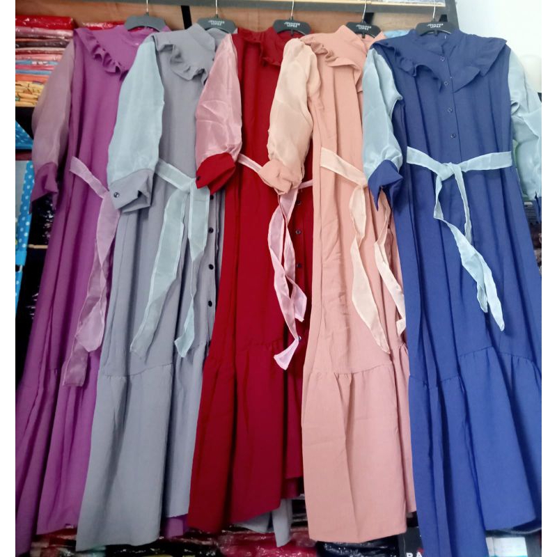GAMIS CRINKLE ORGANZA/GAMIS CRINKLE KOMBINASI/GAMIS CRINKLE MIX ORGANZA/GAMIS PESTA