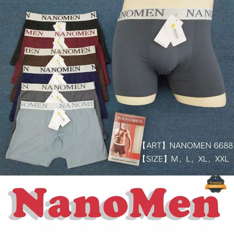 celana dalam pria model segiempat (boxer) merk nanomen