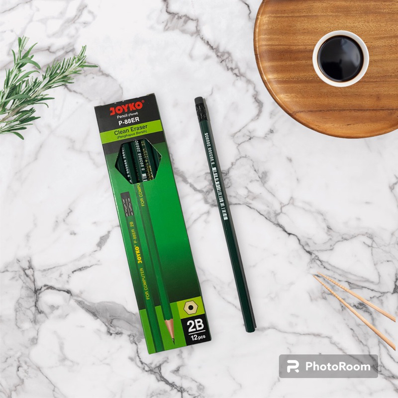 

pencil 2b joyko harga perkotak satu kotak isi 12 biji ,ujung pencil ada penghapus
