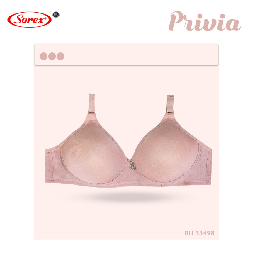 Sorex Bra Busa 33498 34-40 Tanpa Kawat Kait 2 Setara Cup A-B Cup 3/4 Nilon Mix Bra Harian CBKS