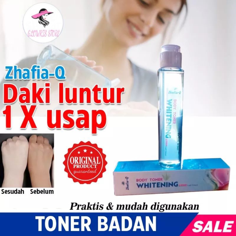 Glowrisstore | ZHAFIA Q BODY TONER WHITENING TONER PEMUTIH BADAN INSTAN