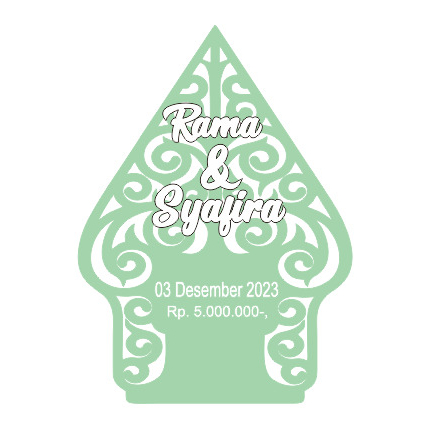 Hiasan Mahar Gunungan/ Seserahan / Scrabbook Akrilik