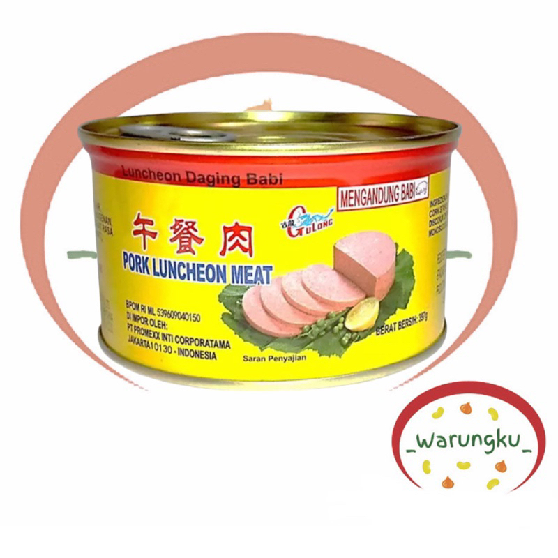 GULONG 375gr PORK LUNCHEON MEAT CANNED Kornet Babi