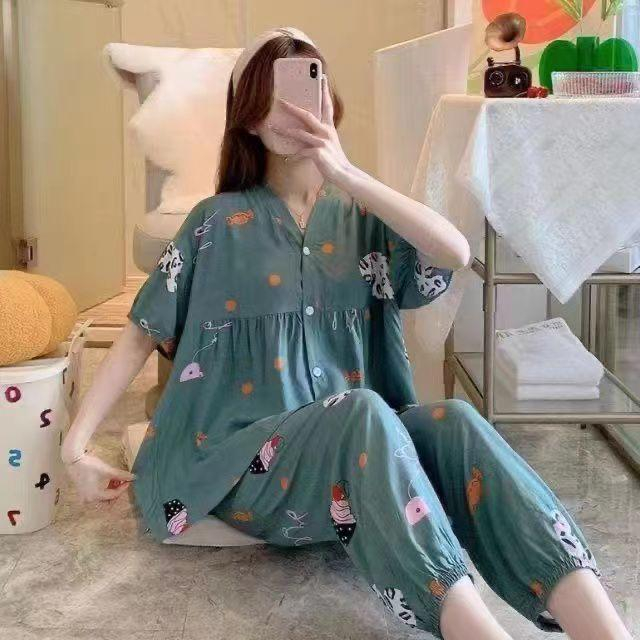 Piyama Lengan pendek Import piyama Baju Tidur Wanita Dewasa Import JUMBO OVERSIZE