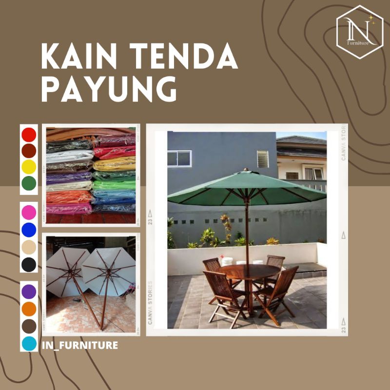 KAIN PAYUNG TENDA TAMAN CAFE PANTAI OUTDOOR / KAIN PAYUNG TAMAN / KAIN MEJA PAYUNG CAFE / KAIN COVER