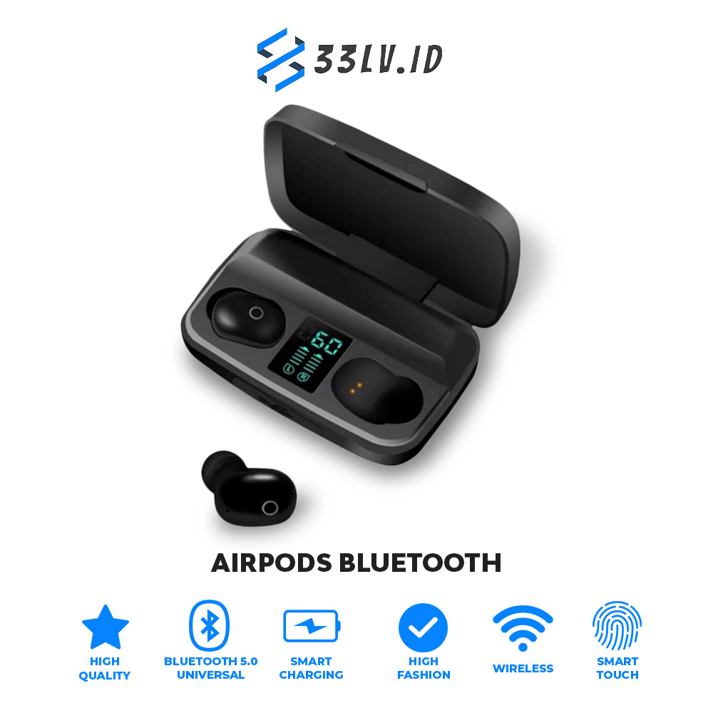 【33LV.ID】Android earbuds tws headset bluetooth sentuh wireless 5.0 a10s stereo