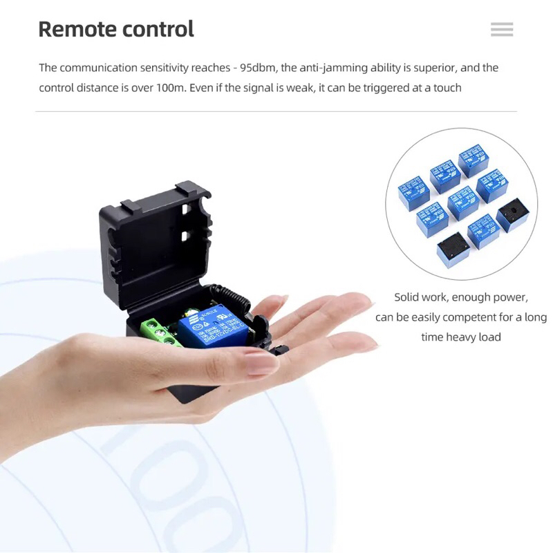 Wireless Relay Switch DC 12V 1CH 433MHZ