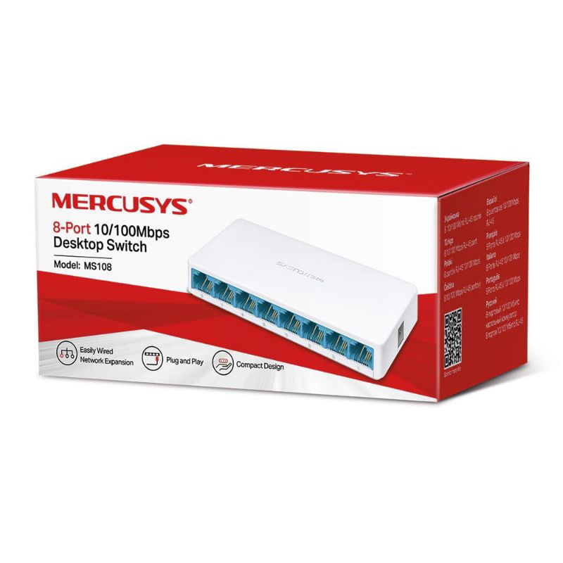 Mercusy MS108 8port 10/100 Mbps Desktop Switch hub 8 port  Mercusy