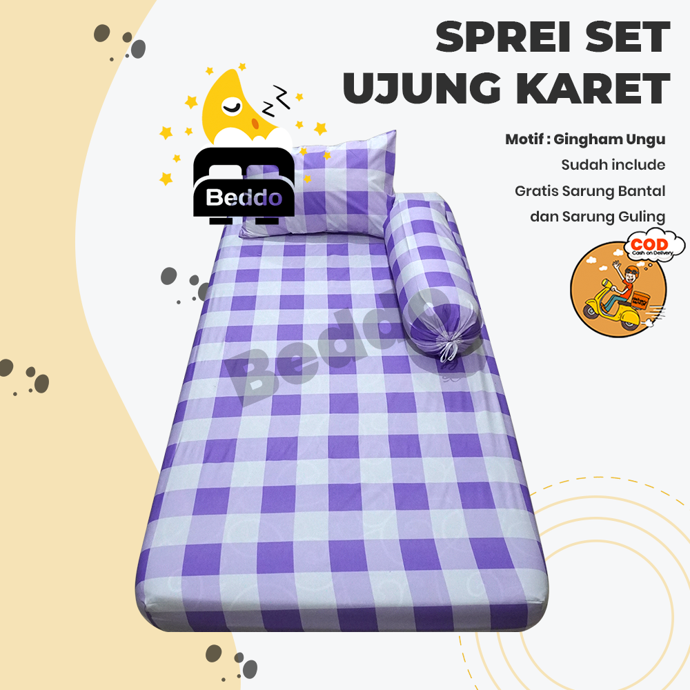 Sprei Single Bed 120x200x15 - Sprei No.3 - Sudut Karet