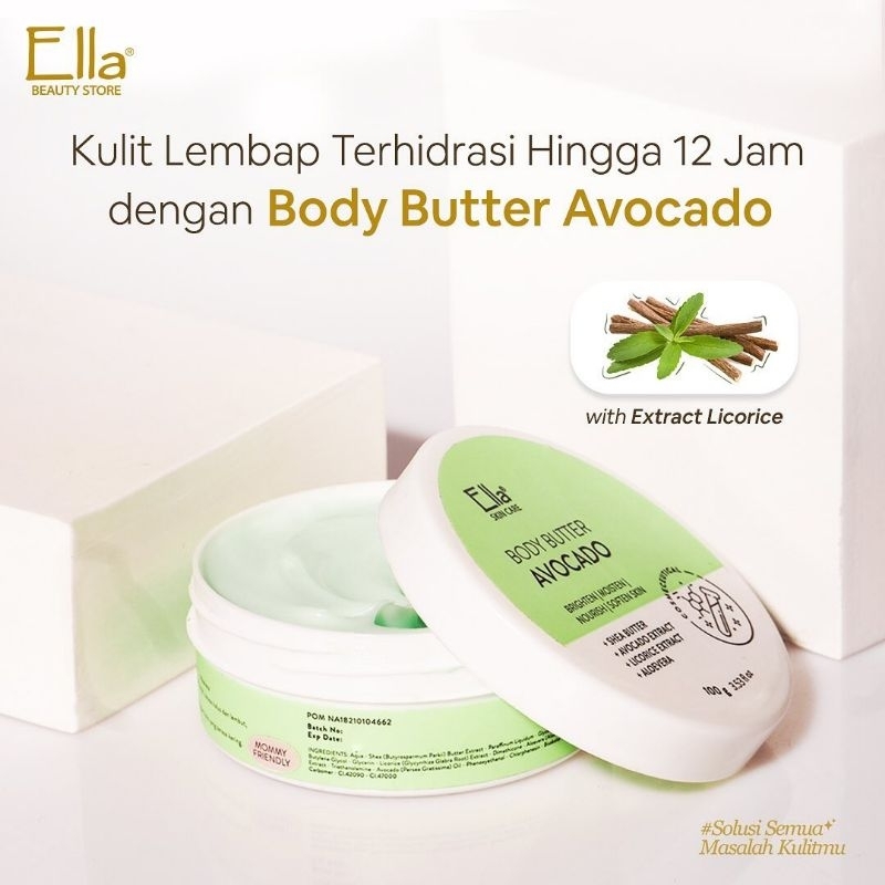 ella skincare body butter avocado-melembabkan