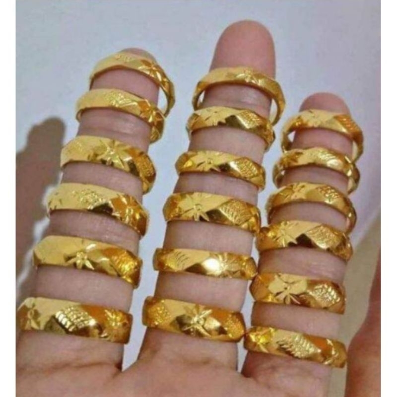 obral cincin 003 24k virall dari uang koin logam lapis emas 24k