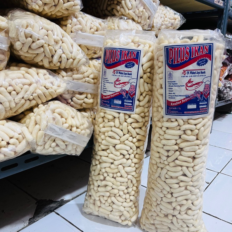 PILUS IKAN 1 BAL RENYAH GURIH SNACK KILOAN MURAH ALMA.SNACK