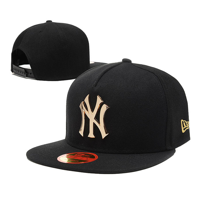 Topi Snapback NY Hitam Black Plat Besi Gold Premium import/Topi Baseball Premium Import/Topi Import