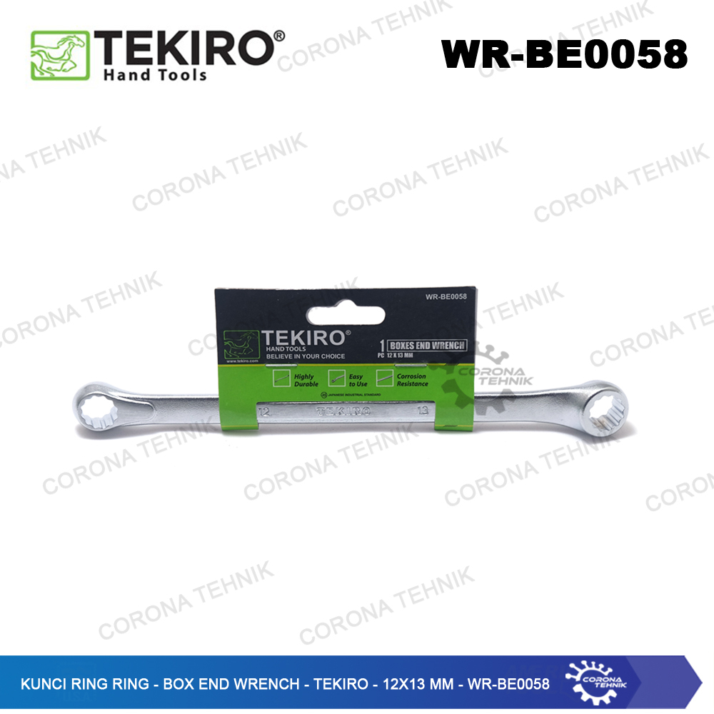 WR-BE0058 - Kunci Ring Ring - Box End Wrench - Tekiro - 12x13 mm