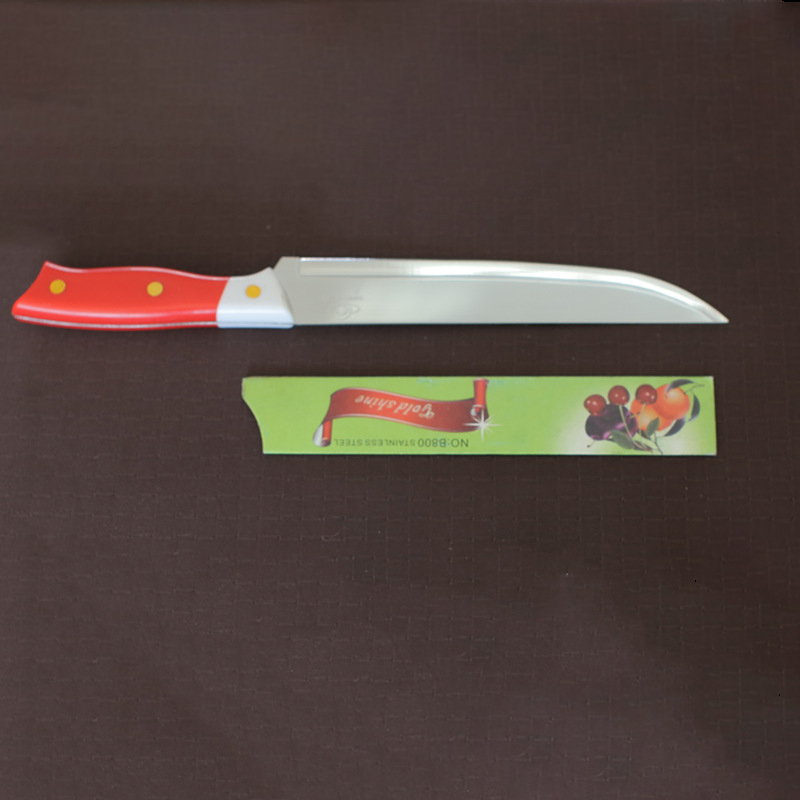 Pisau Dapur Gagang Warna 7 Inch Stainless Steel Pisau Daging Buah Sayur Chef Knife