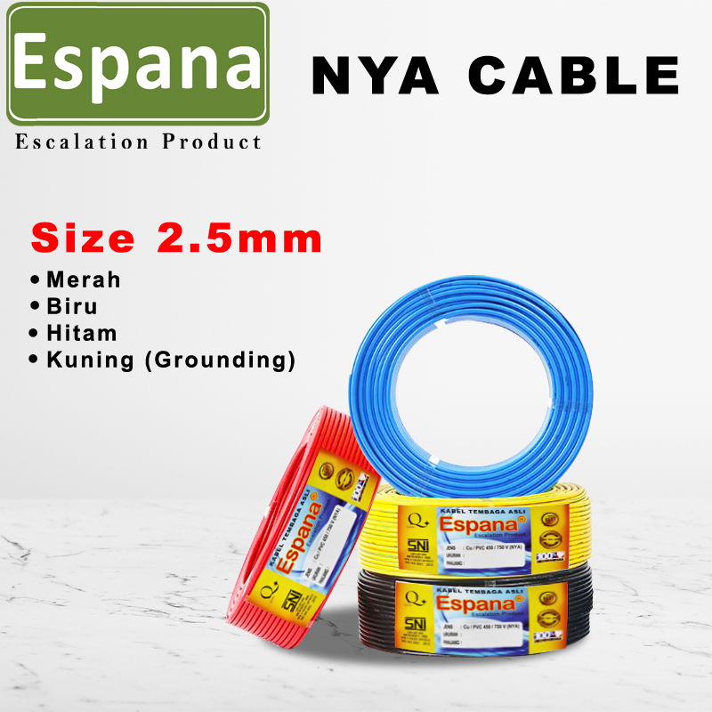 Kabel Listrik NYA / Kabel Espana 2.5mm Kabel Engkel Asli Tembaga