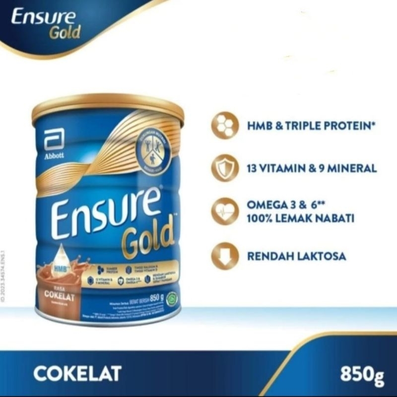 

ENSURE Gold Coklat 850 gram