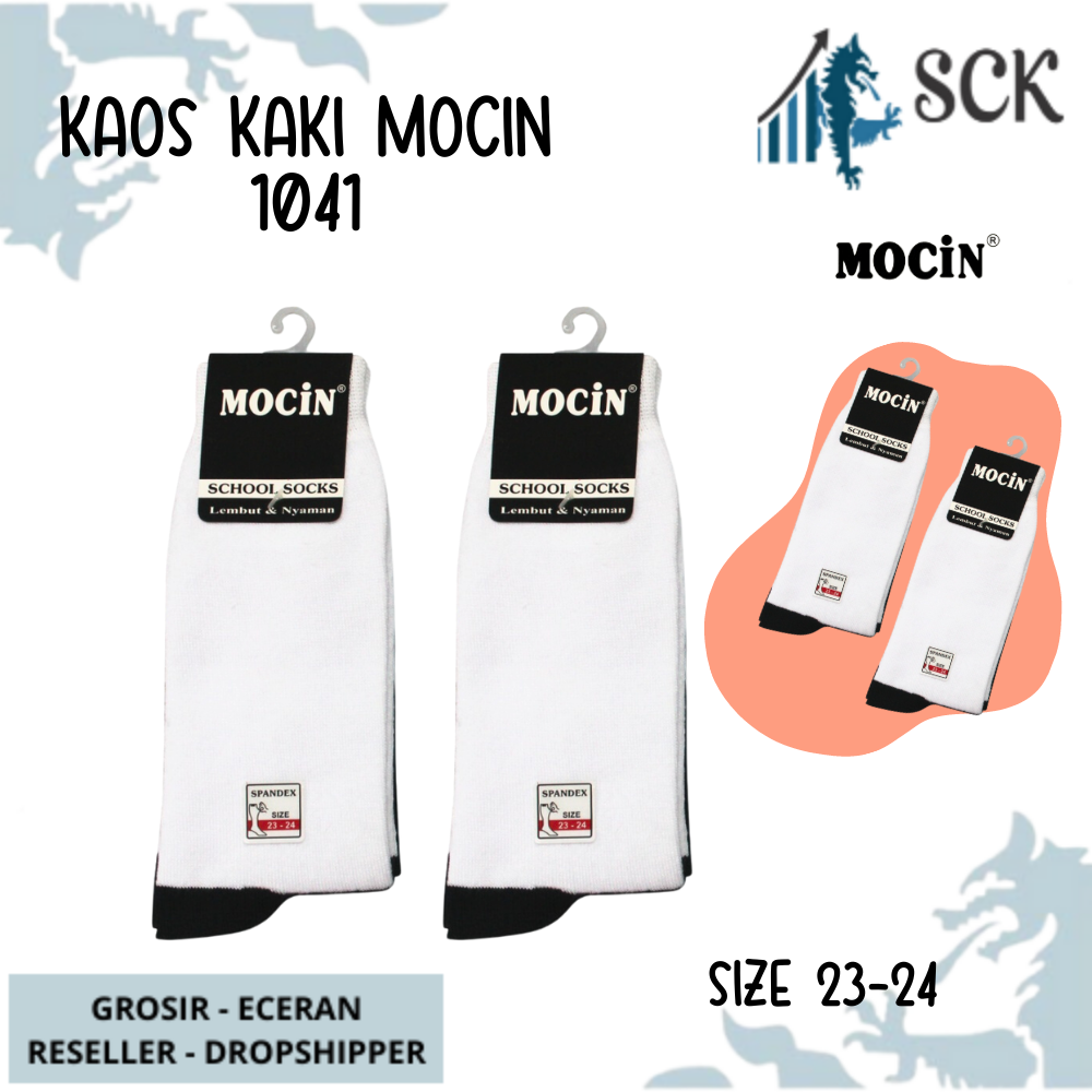 Kaos Kaki Sekolah Panjang MOCIN 1041 P 23-24 / Kaus Kaki TK SD 1041 P - sckmenwear GROSIR