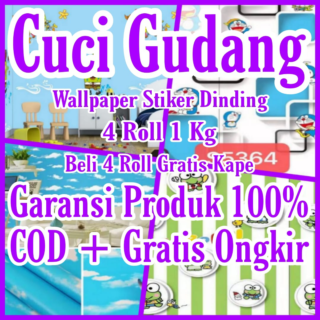 Wallpaper dinding kamar tidur Motif Karakter Anak stiker dinding kamar tidur sticker dinding