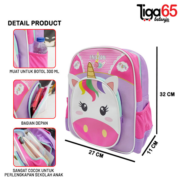 365 Tas Anak / Ransel Anak Sekolah TK / Tas Anak Perempuan Motif / Tas Anak Laki Laki Motif / Tas Anak TK Karakter / backpack / Ransel 3072 12&quot;