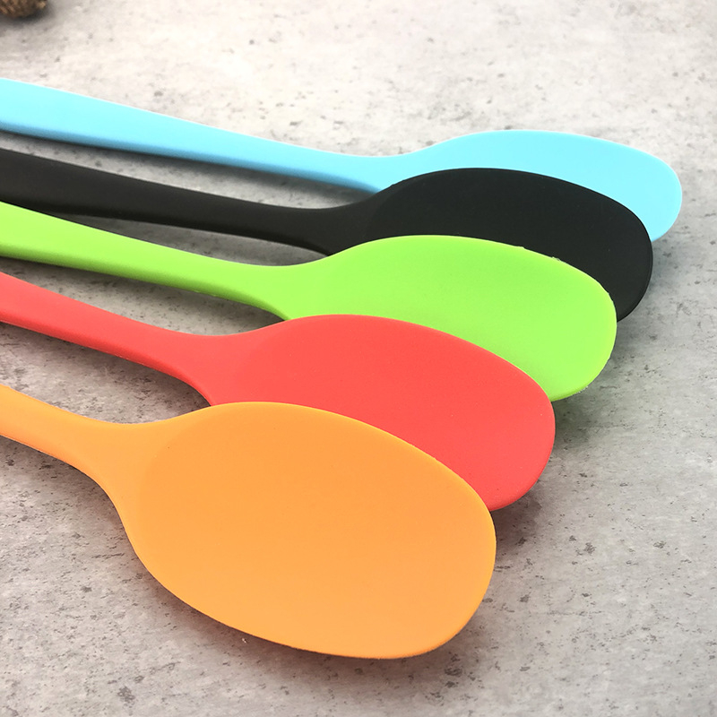 Large rubber silicon spatula spoon oval 28cm tanpa sambungan