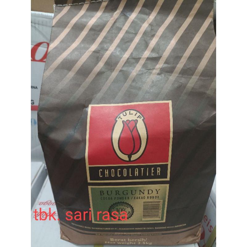 

Coklat Bubuk Tulip Burgundy 2,5 kg Kemasan Original Bag/Sak 2500 gr