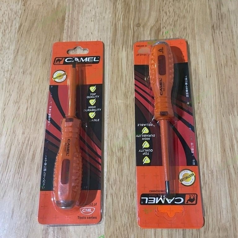 Obeng Tespen Listrik Jumbo Camel Orange | Obeng Test Pen Bagus CAMEL