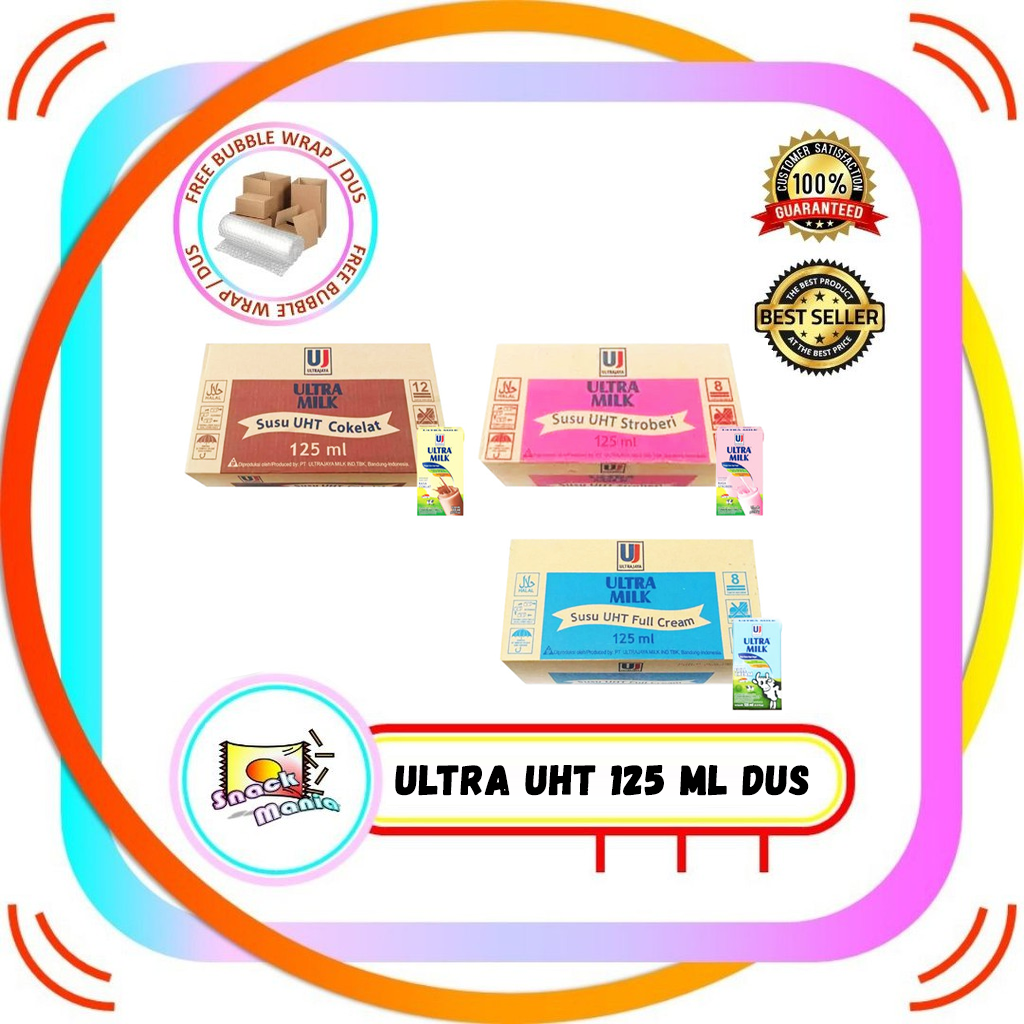

Susu ULTRA UHT Milk Coklat Strawberry Full Cream 125 ml 40 pcs DUS