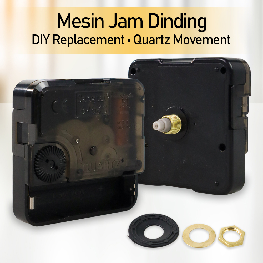 Sangtai Mesin Jam Dinding DIY Replacement Quartz Movement - 6168S - Black