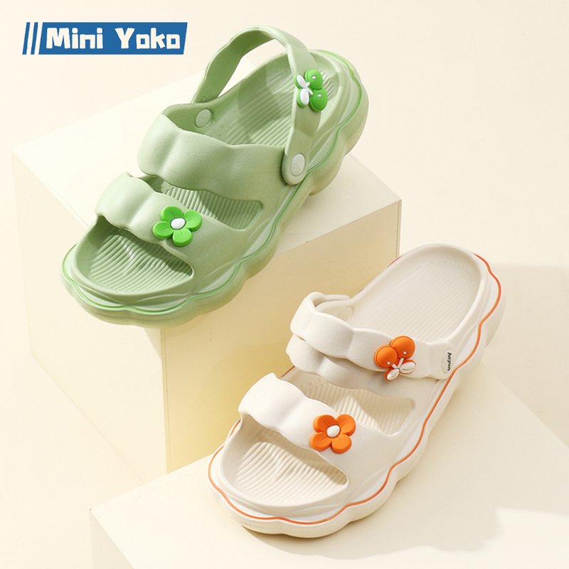 Mini Yoko Sandal Wanita Tali Terbaru 2023 Sandal Slop Jelly Koran Style  Sepatu Sendal Wanita Soft Slipper Anti Slip Empuk Anti-Slip