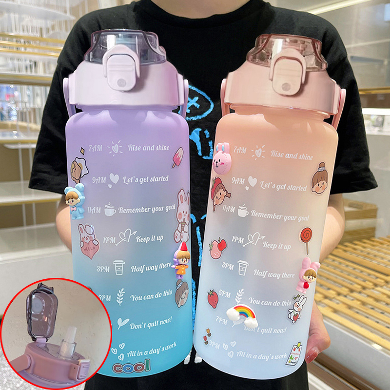 Botol Minum VIRAL Gemoy Gradiasi Pastel Motivasi Anak Sekolah Olahraga HangOut 1.3 LITER/2 LITER/1.1 LITER