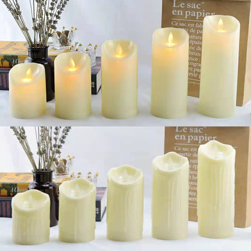 Lampu LED Flameless Flickering Glossy Candles Light Model Lilin - XL01 - White