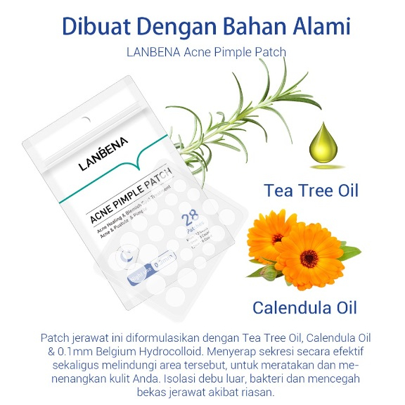 Lanbena Acne Pimple Patch Obat Jerawat Masker Jerawat Penghilang Jerawat Stickers Invisble Stiker Perawatan Jerawat Oil Control