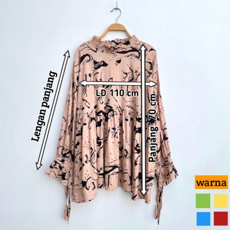 blouse motif bunga bunga / blouse terbaru / blouse