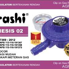 Regulator LPG + Meter ARASHI Type Genesis 02 TERBARUU
