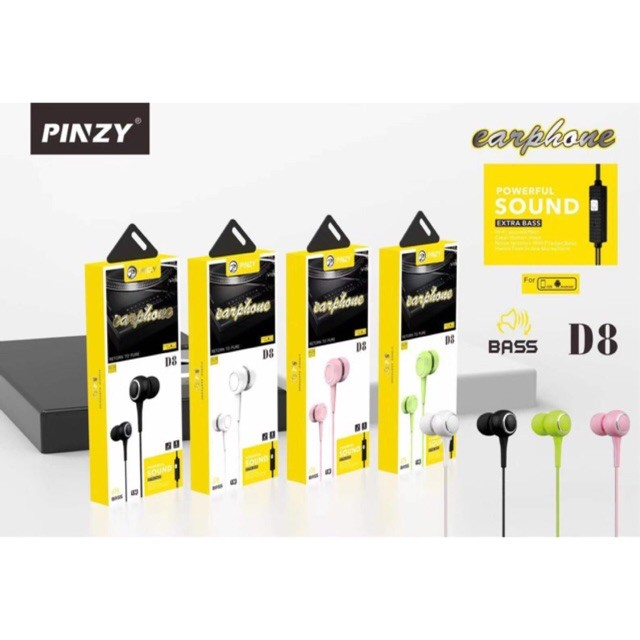 HEADSET ORIGINAL PINZY D8 SERIES EXTRA BASS ORIGINAL STEREO SOUND