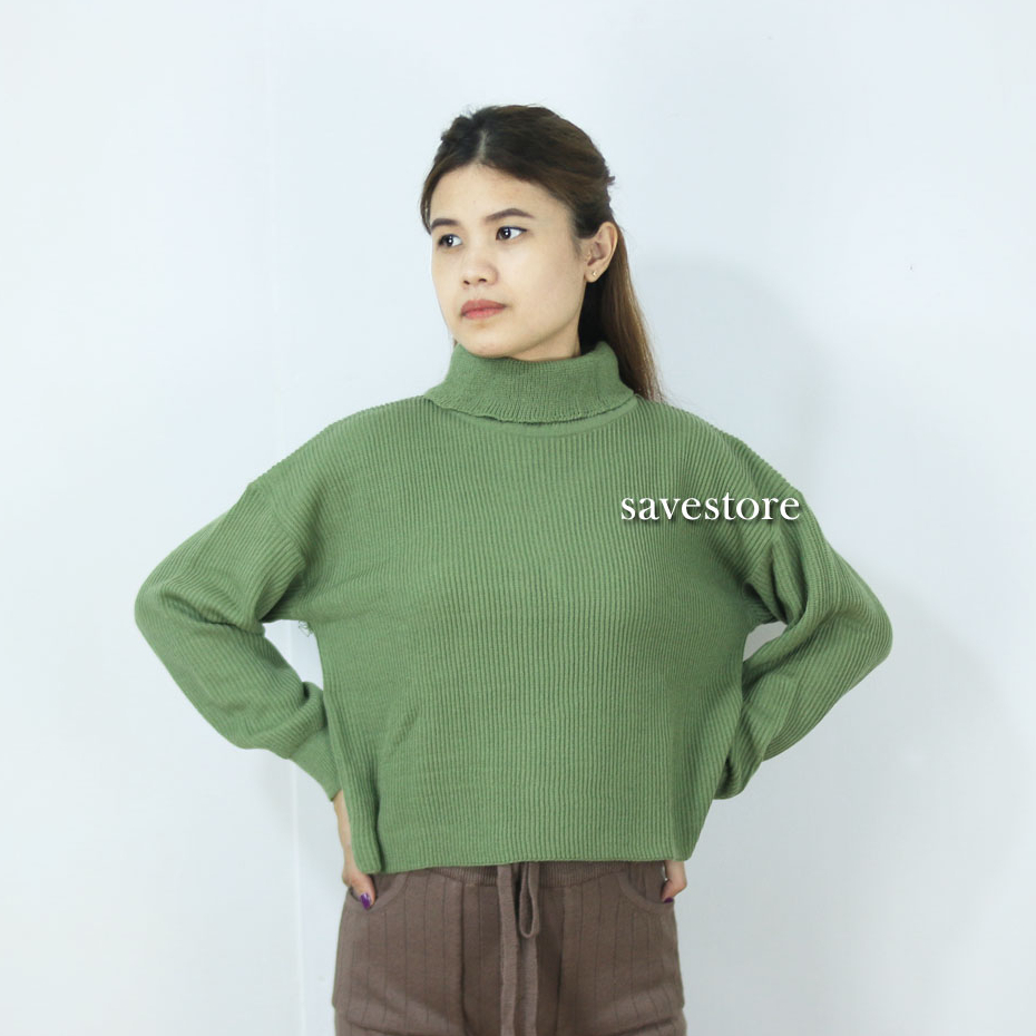 SWEATER RAJUT TURTLENECK PRIA WANITA