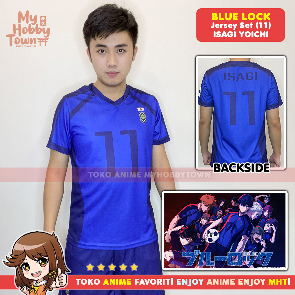 Kostum Jersey Blue Lock No. 11 Yoichi Isagi Anime Cosplay