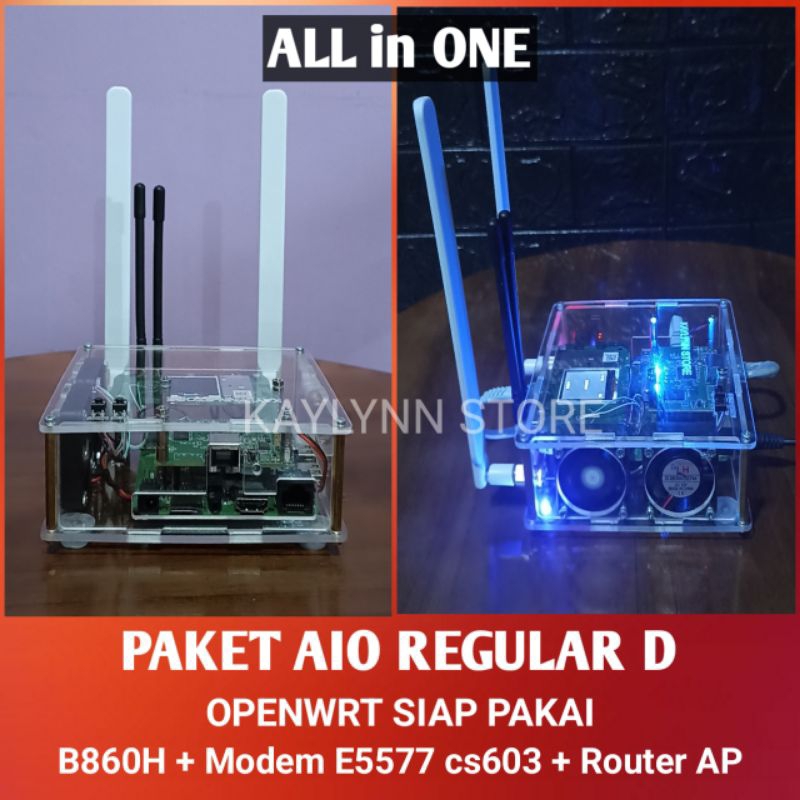 OPENWRT SIAP PAKAI PAKET AIO REGULAR STB + Modem + ROUTER