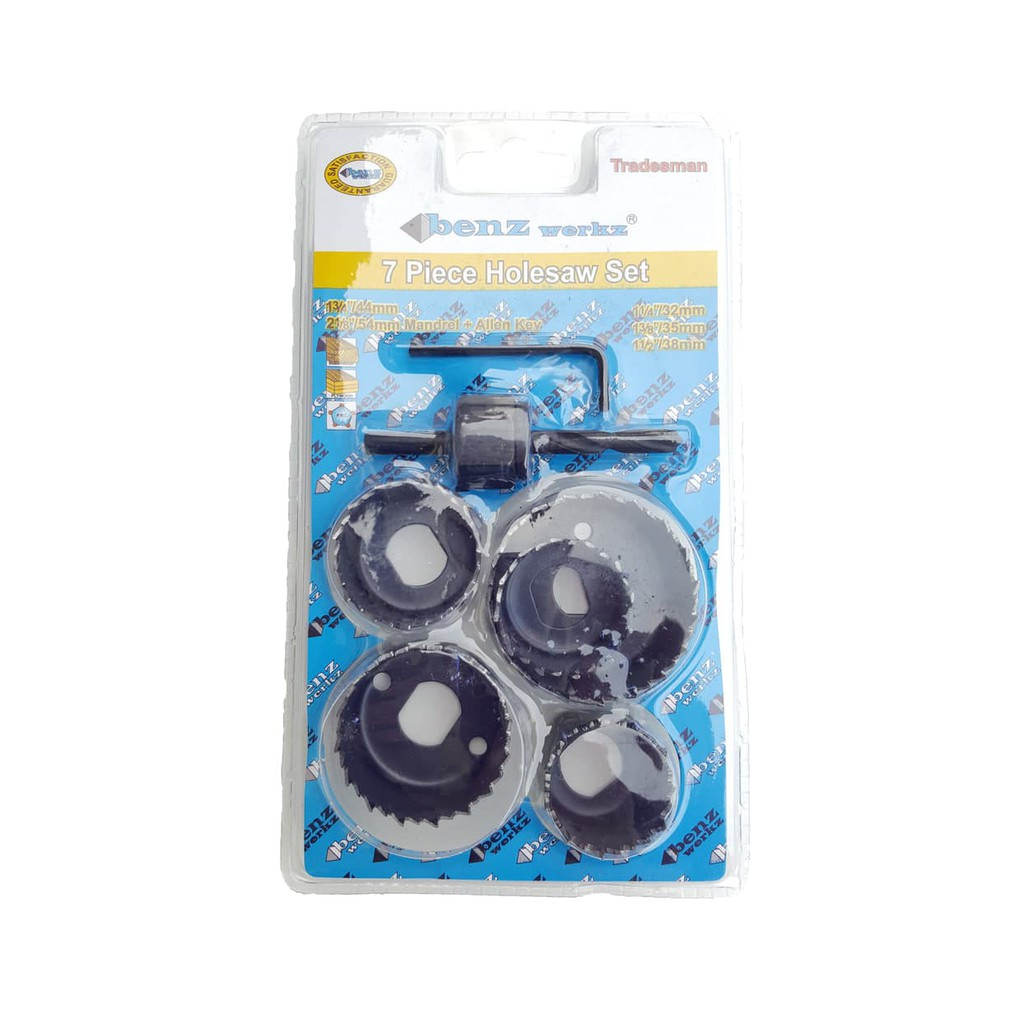 Mata Bor Hole Saw 1 Set 7 Pcs Kayu Triplek Plastik Pipa Pvc Lubang Bolong