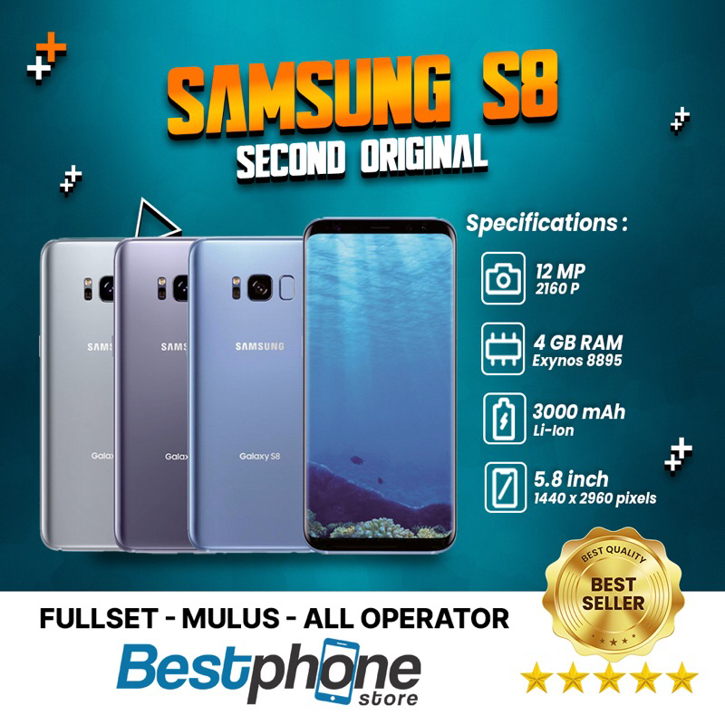 Samsung Galaxy S8 64 Samsung Second Original 100% Terawat Fullset