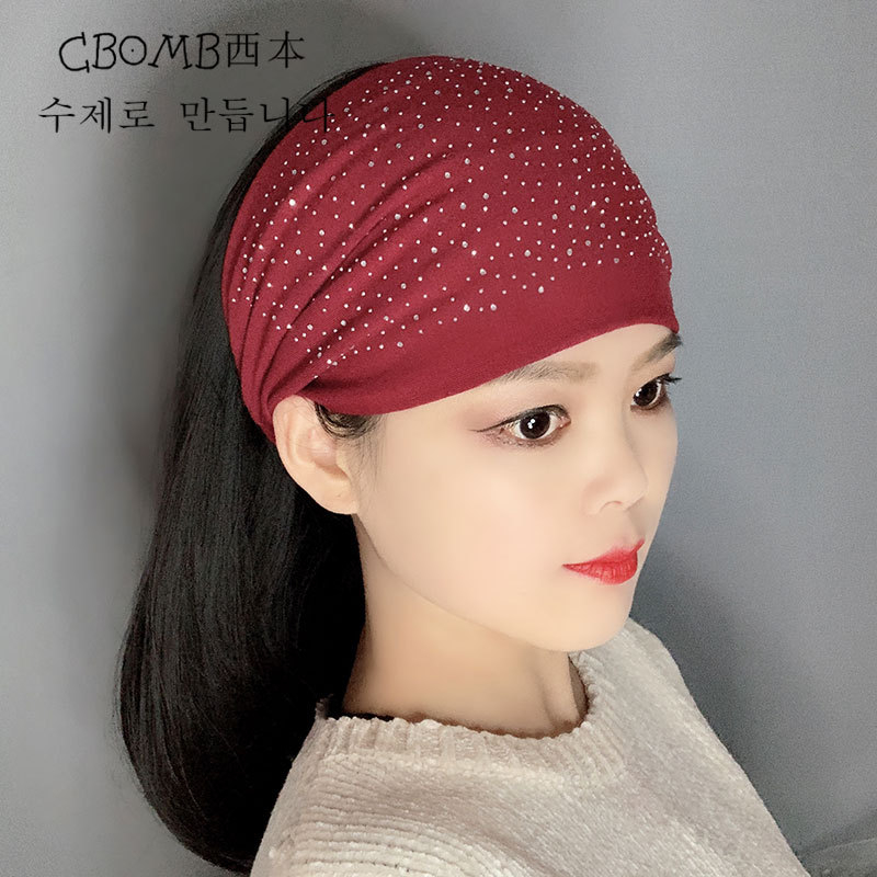 bandana wanita Rambut Band Wanita Bertepi Lebar Menutupi Rambut Putih Ring Kepala Korea Fashion Renda Cuci Muka Press Rambut Sorban Tutup Kepala Ring Kepala Musim Panas Hiasan Kepala Hairband turban dewasa HeadBand