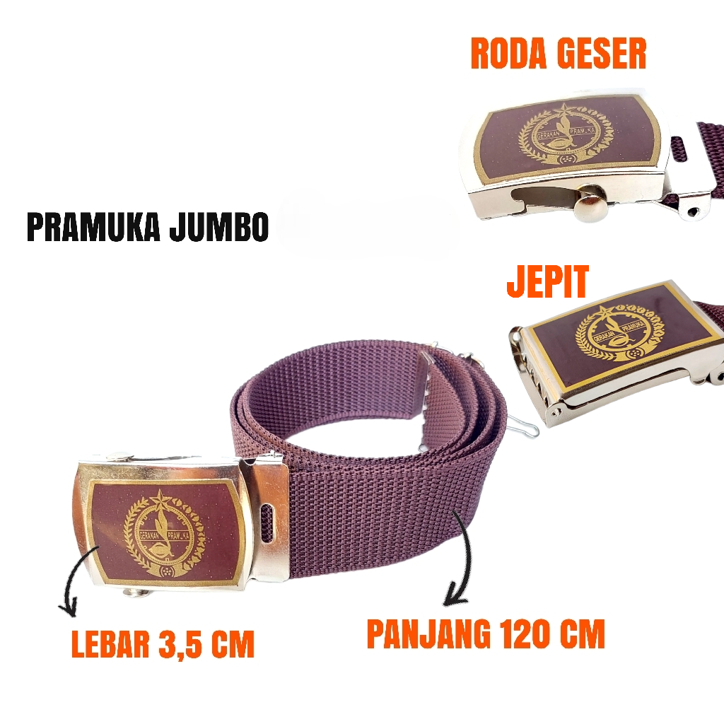 Sabuk Gesper Ikat pinggang Anak sekolah SD SMP SMA PRAMUKA Perlengkapan sekolah-PRAMUKA JUMBO