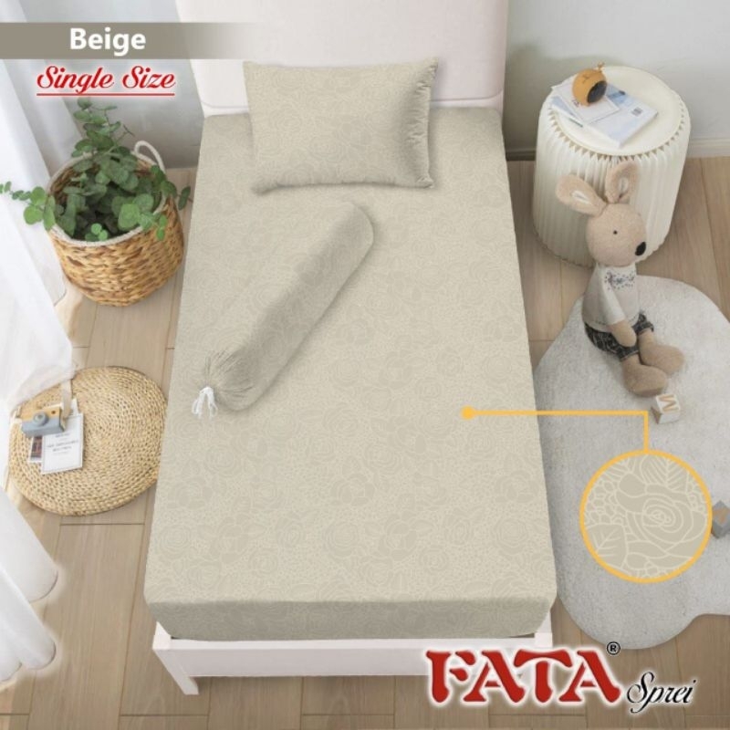 Fata - Sprei Polos Embos Beige Uk Single 90x200 / 100x200 cm